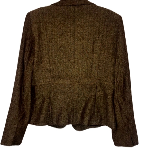 Spiegel Suit Tweed Jacket Brown Vintage Herringbone Size 4 - Picture 4 of 15